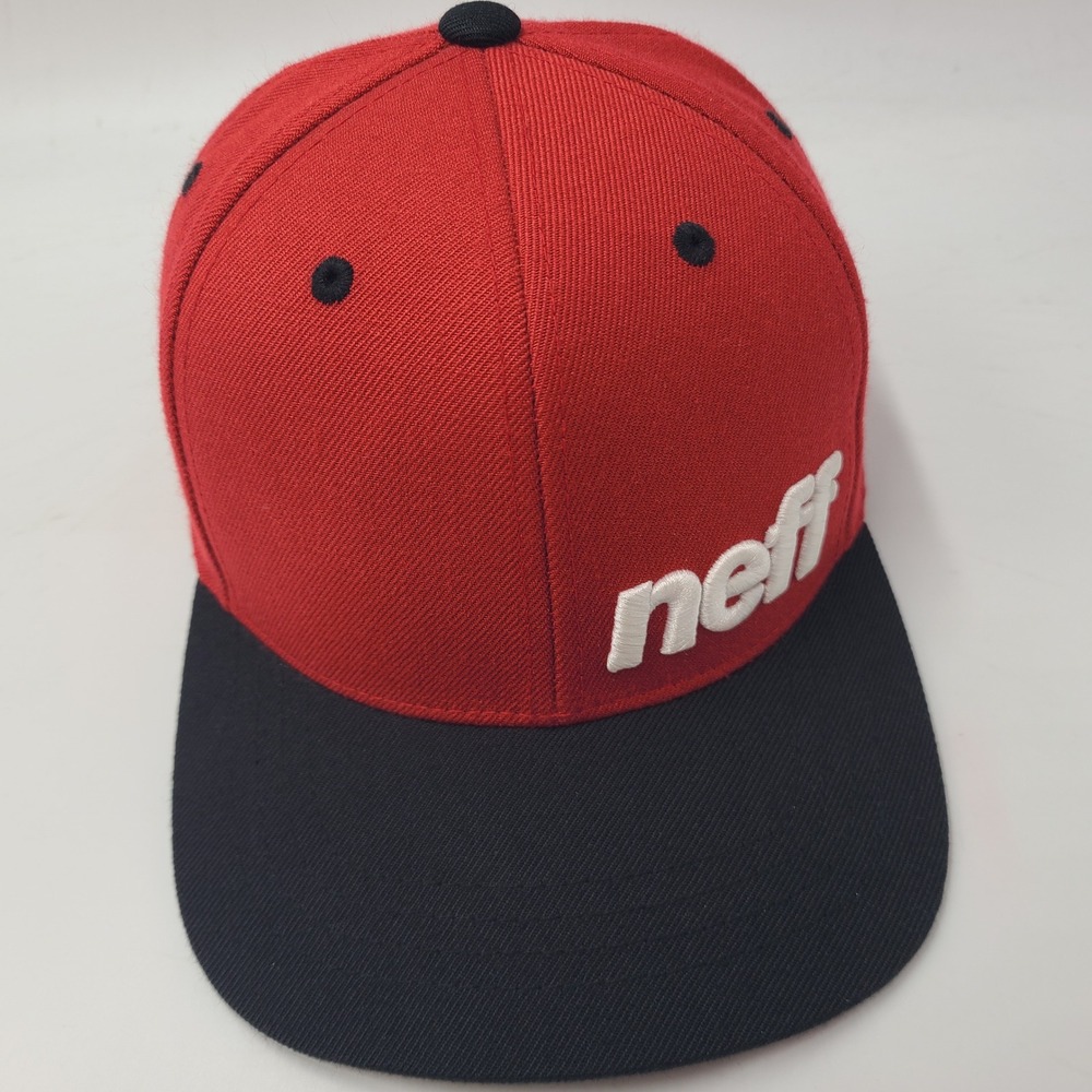 Youth Neff Hat Snapback Red Black White Skate Skateboard Surf Streetwear Boys